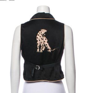 AGENT PROVOCATEUR Silk Sleeveless Crop Top